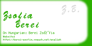 zsofia berei business card